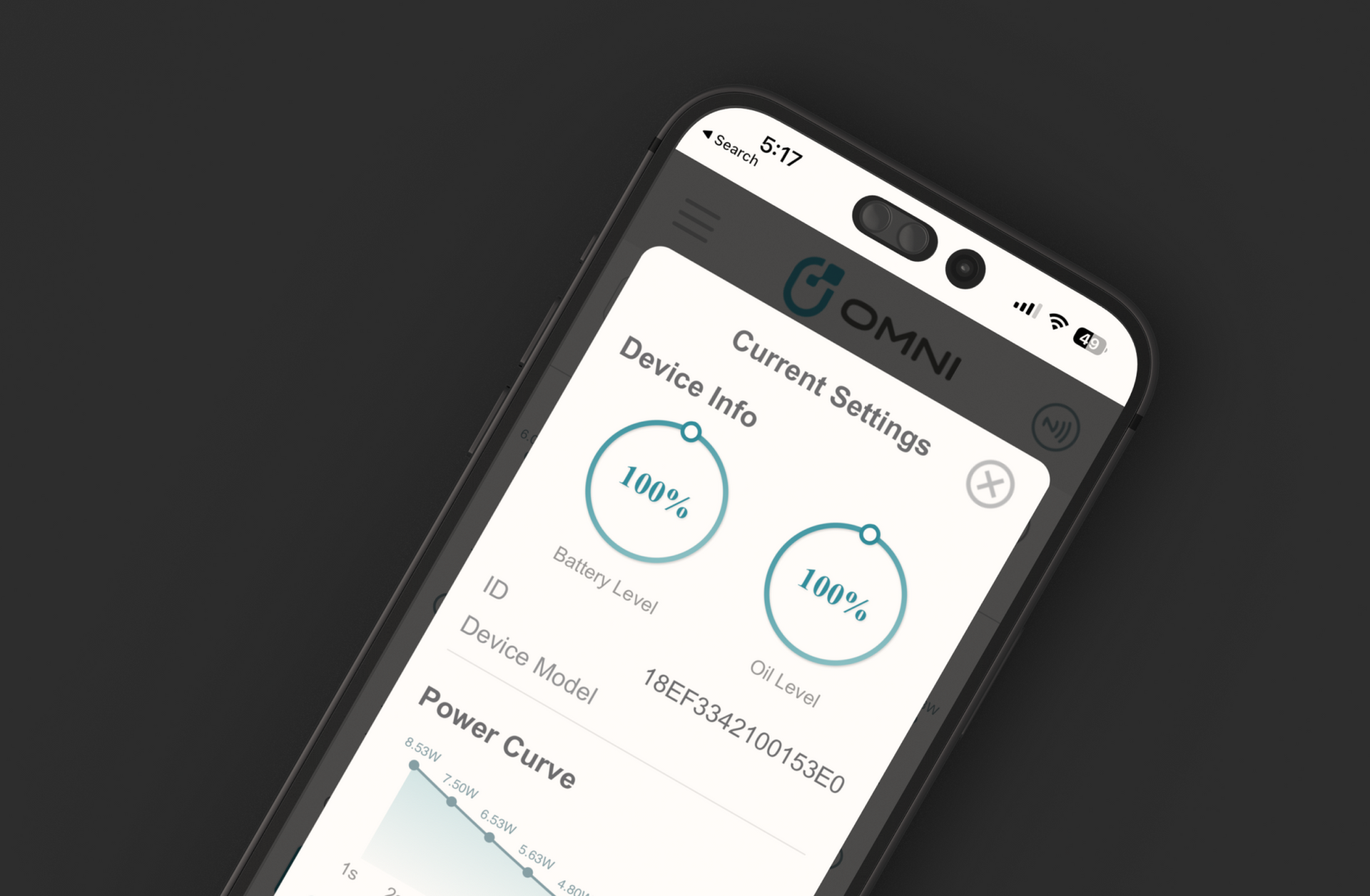 OMNI Connect Live Battery Life and Oil Level Monitoring
